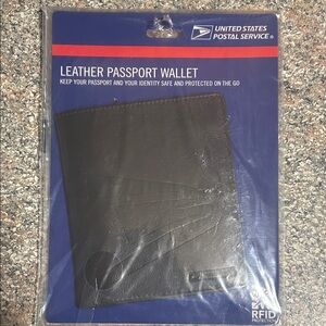United States Postal Service Leather Passport Wallet - Black